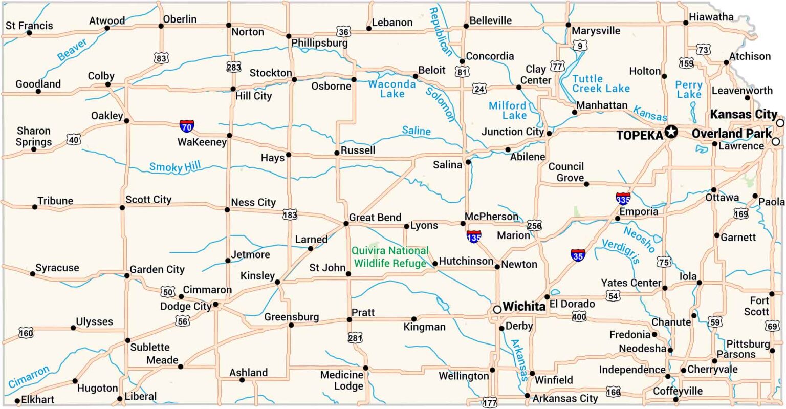 Kansas Zip Code Map - US Maps