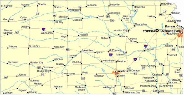 Kansas Population Density Map