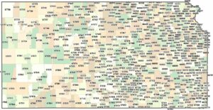 Kansas Zip Code Map