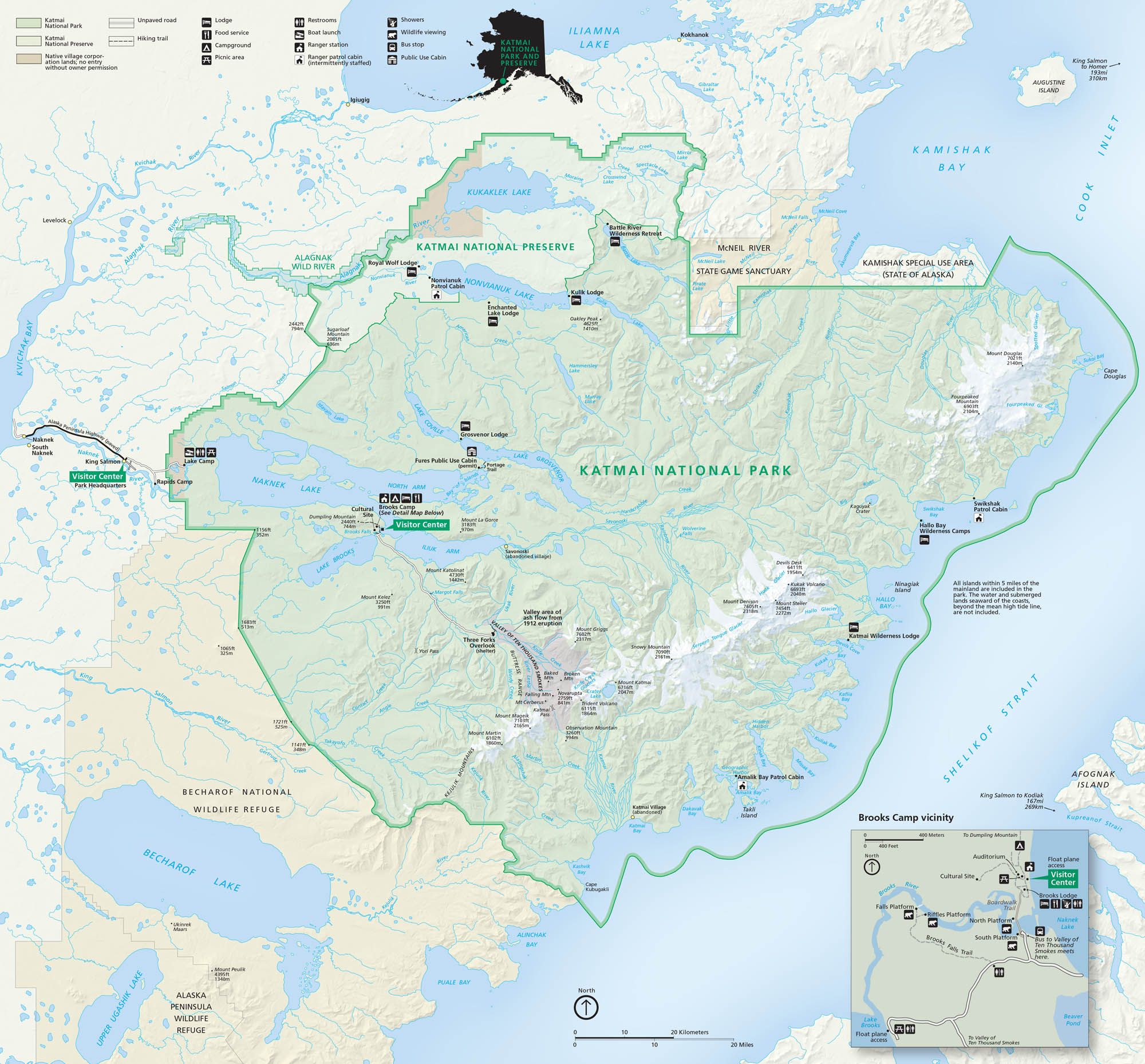 Katmai National Park Map