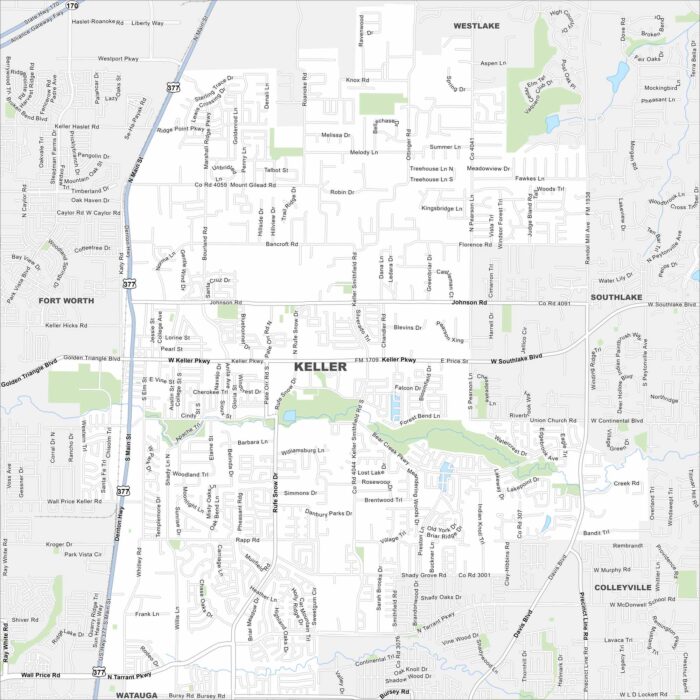 Keller Map Texas
