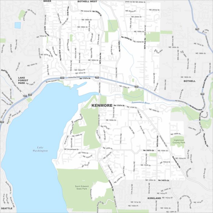 Kenmore Map Washington