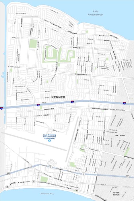 Kenner Map Louisiana