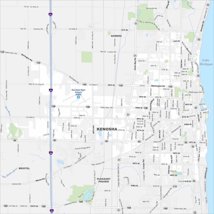 Kenosha Map Wisconsin