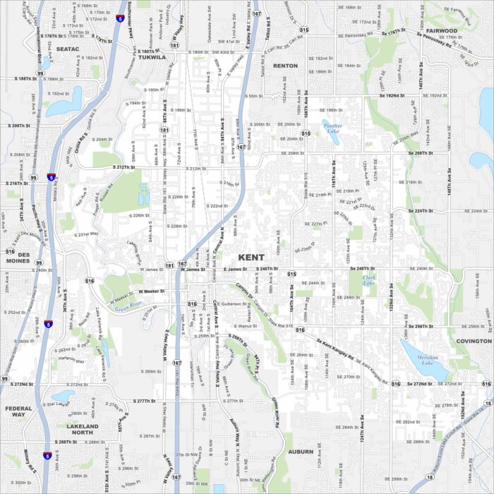 Kent Map Washington