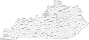 Kentucky Counties Cities Map