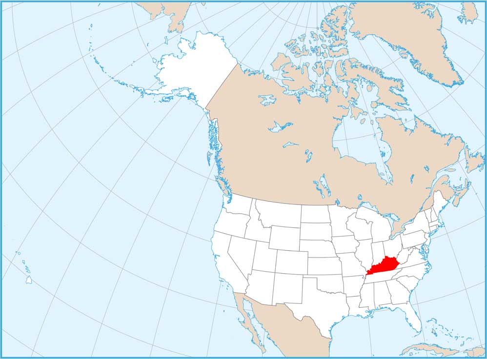 Kentucky Location Map