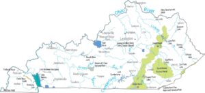 Kentucky National Parks and Forests Map