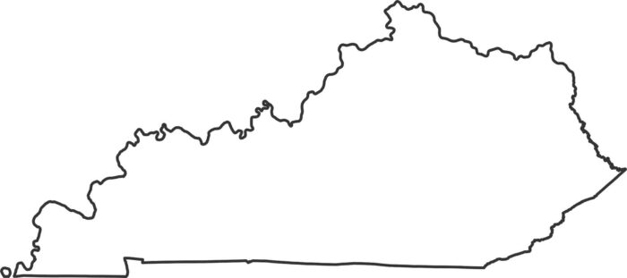 Kentucky Outline Map