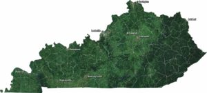 Kentucky Satellite Map