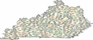 Kentucky Zip Code Map