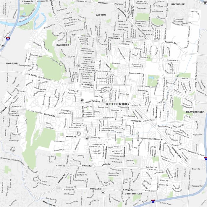 Kettering Map Ohio
