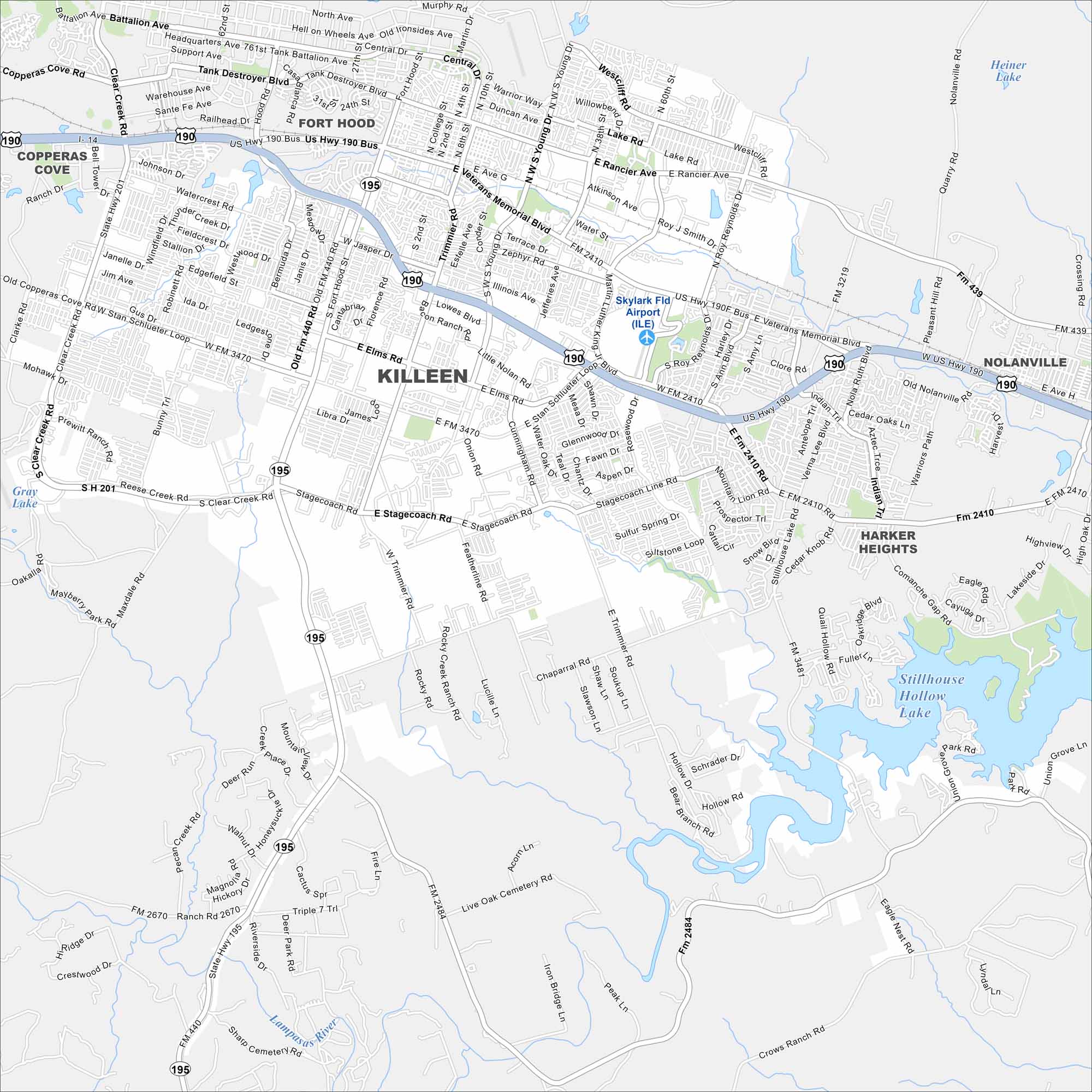 Killeen Map Texas