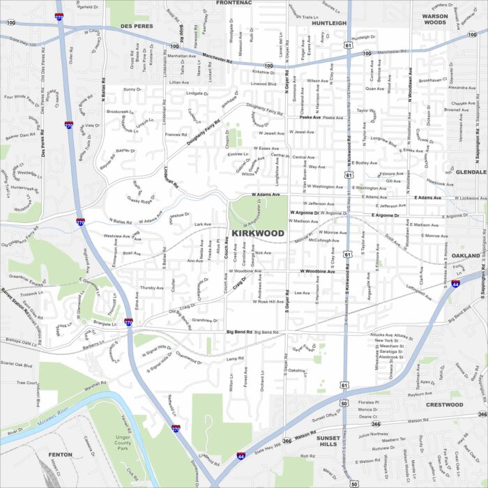 Kirkwood Map Missouri