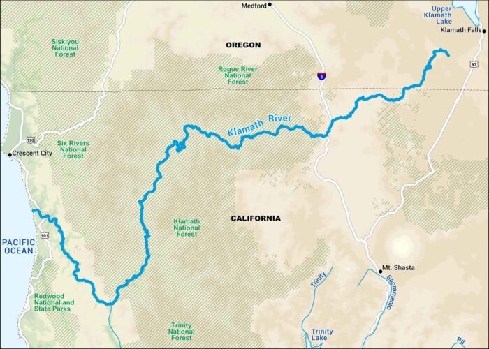 Klamath River Map