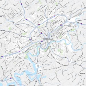 Knoxville Map Tennessee