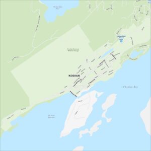 Kodiak Map Alaska