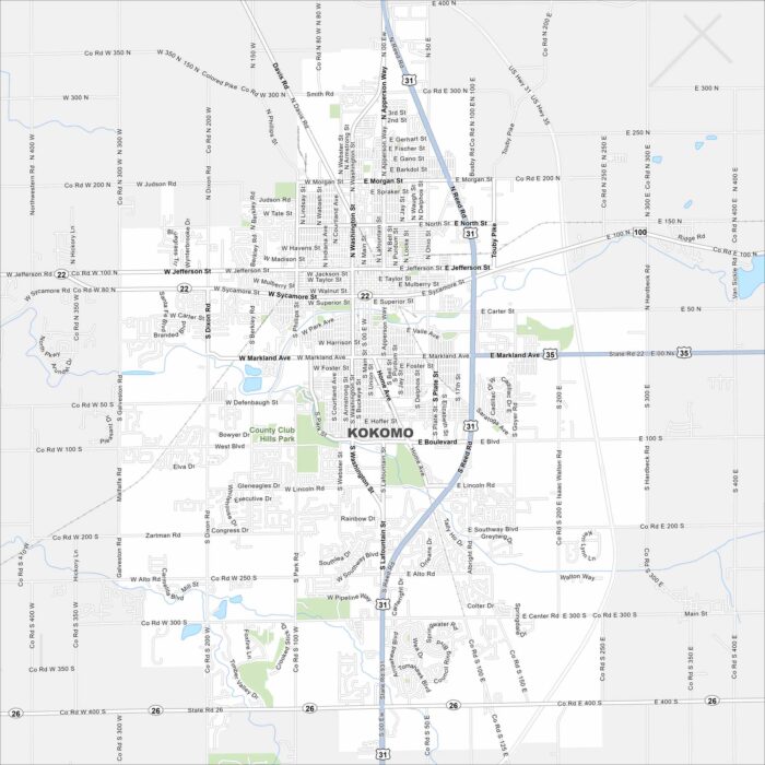 Kokomo Map Indiana