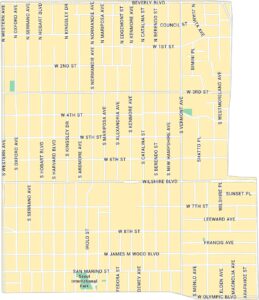 Koreatown Map Los Angeles