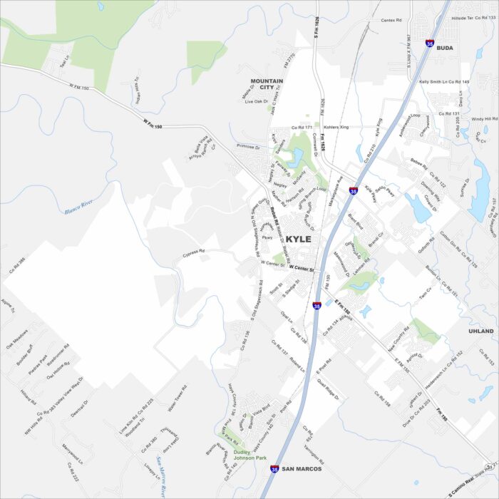Kyle Map Texas