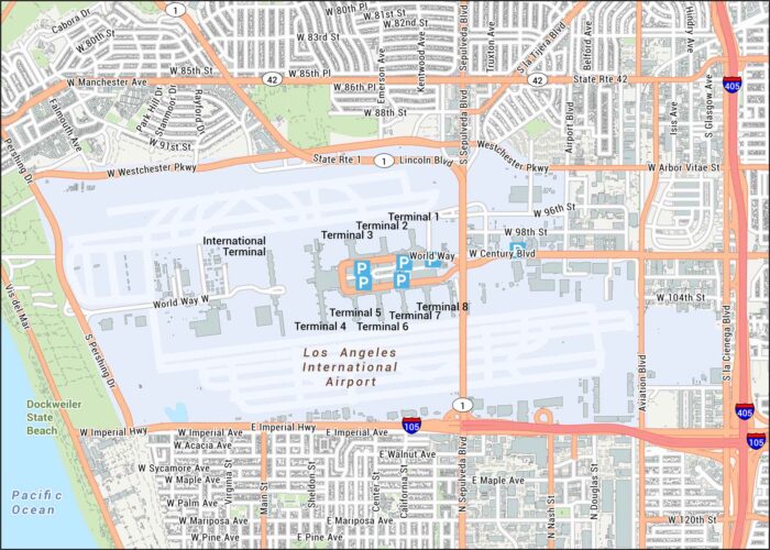 LAX Airport Map