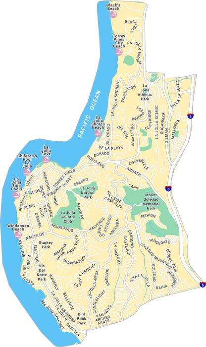 La Jolla Map San Diego