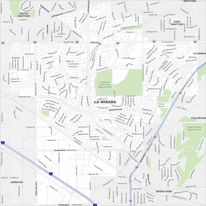 La Mirada Map California