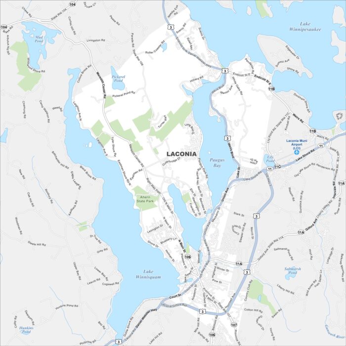 Laconia Map New Hampshire