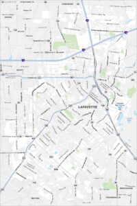 Lafayette Map Louisiana