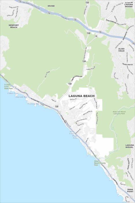 Laguna Beach Map California