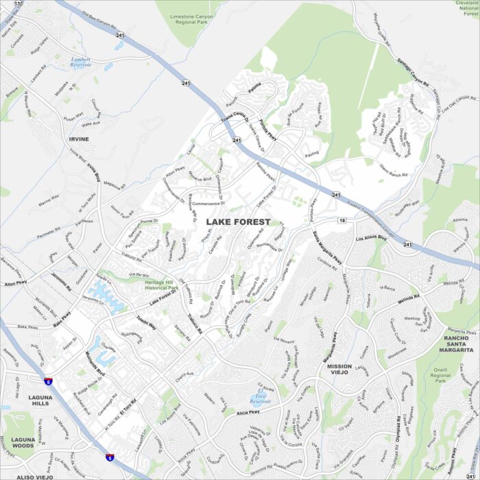 Lake Forest Map California