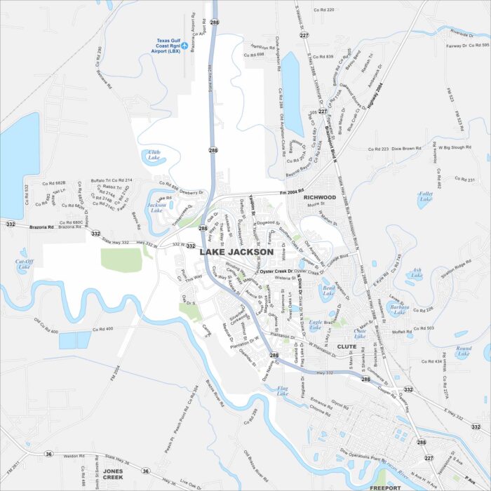 Lake Jackson Map Texas