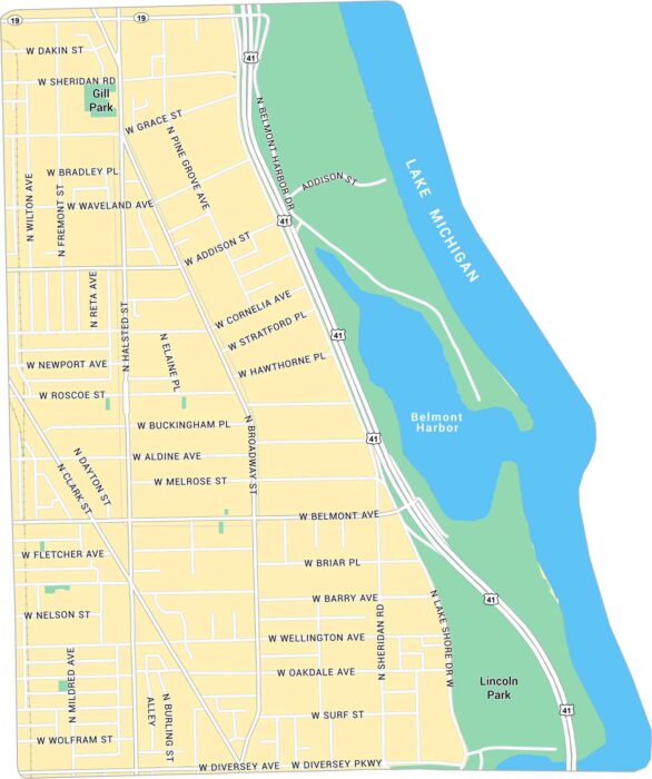 Lake View East Map Chicago