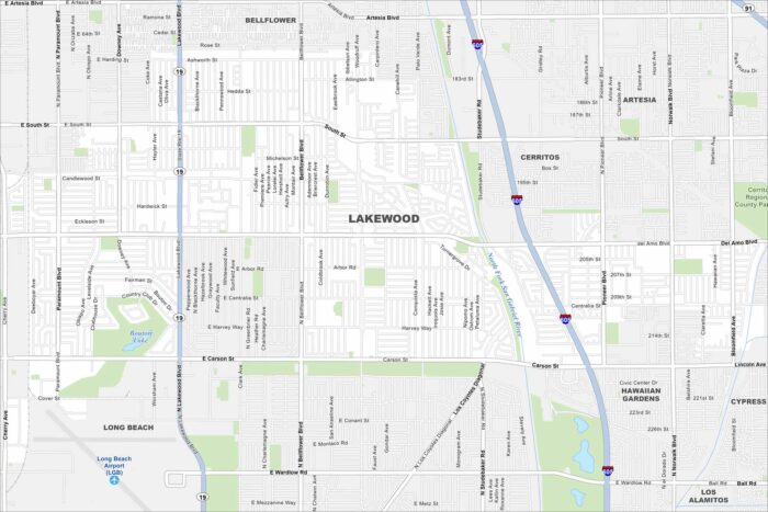 Lakewood Map California