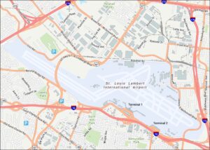 Lambert Airport Map