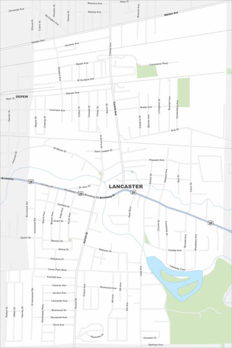 Lancaster Map New York