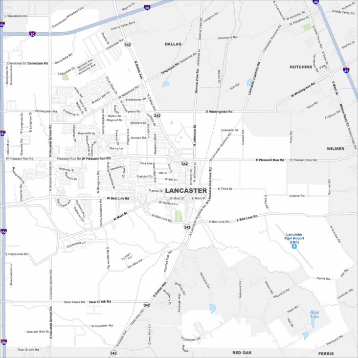 Lancaster Map Texas