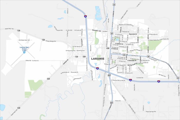 Laramie Map Wyoming