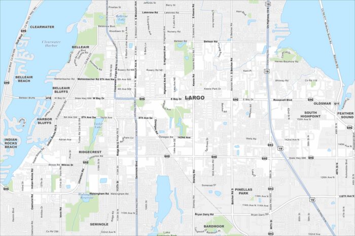 Largo Map Florida