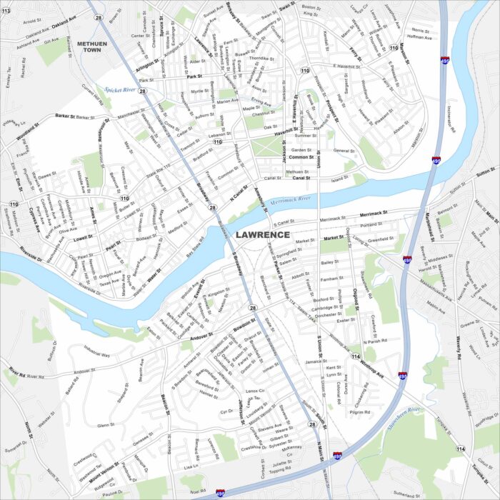 Lawrence Map Massachusetts