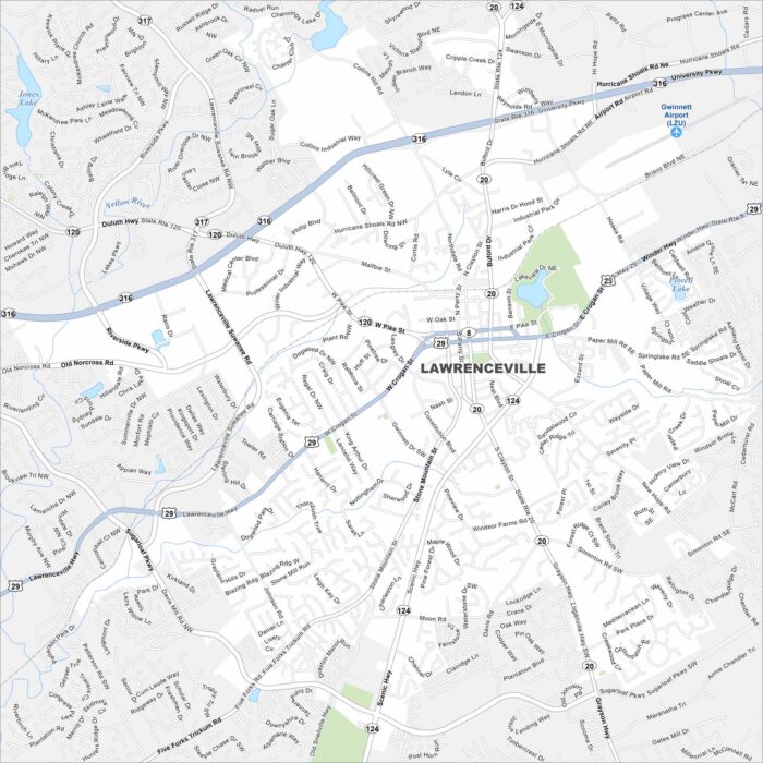Lawrenceville Map Georgia