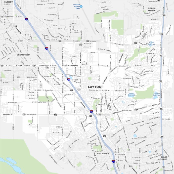 Layton Map Utah