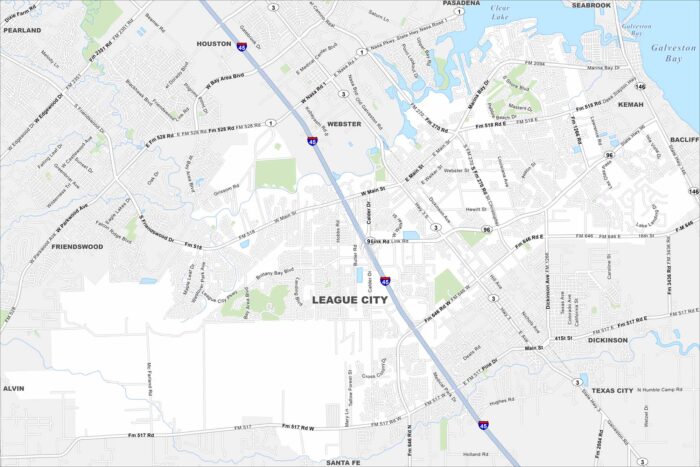 League City Map Texas