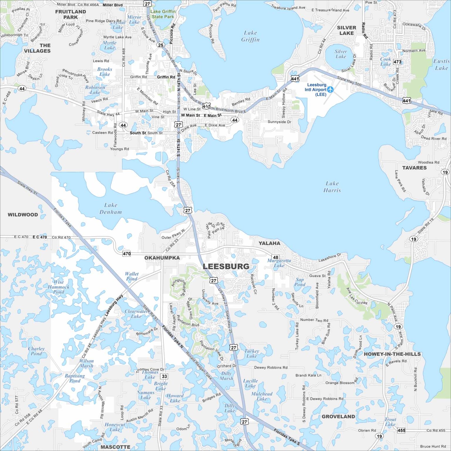 Map Of Leesburg Florida US Maps Leesburg Map Florida 1536x1536 