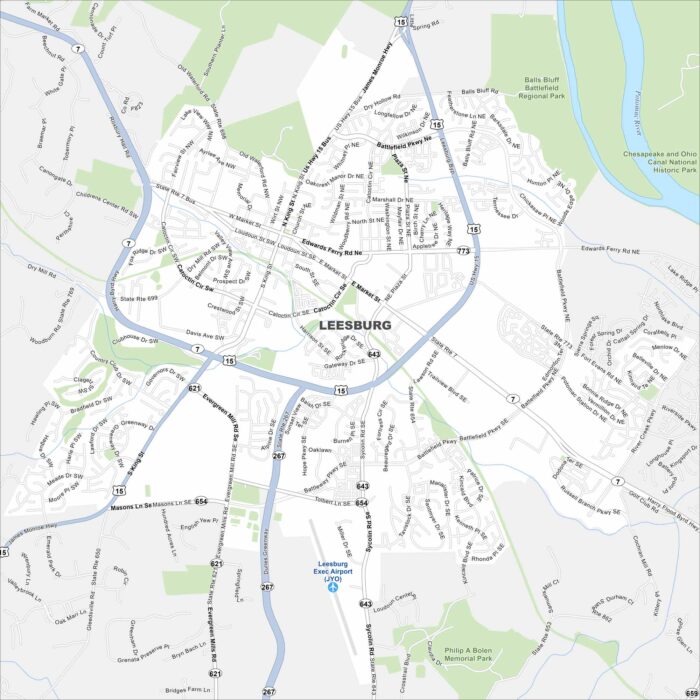 Leesburg Map Virginia