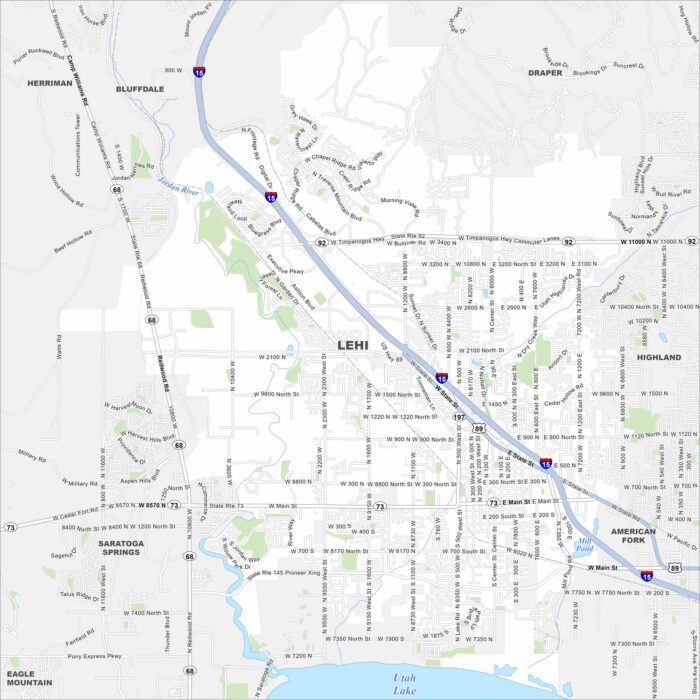 Lehi Map Utah