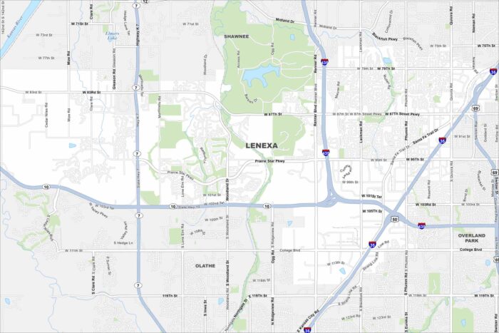 Lenexa Map Kansas