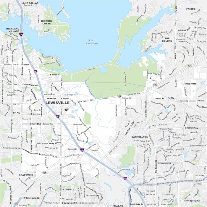 Lewisville Map Texas
