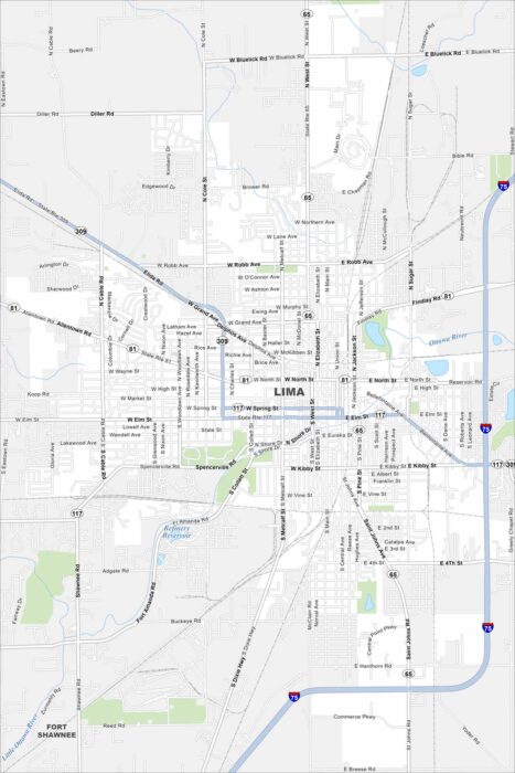 Lima Map Ohio