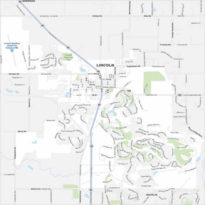 Lincoln Map California